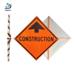 Roll Up Sign & Stand -  Construction Ahead Reflective Roll Up Traffic Sign